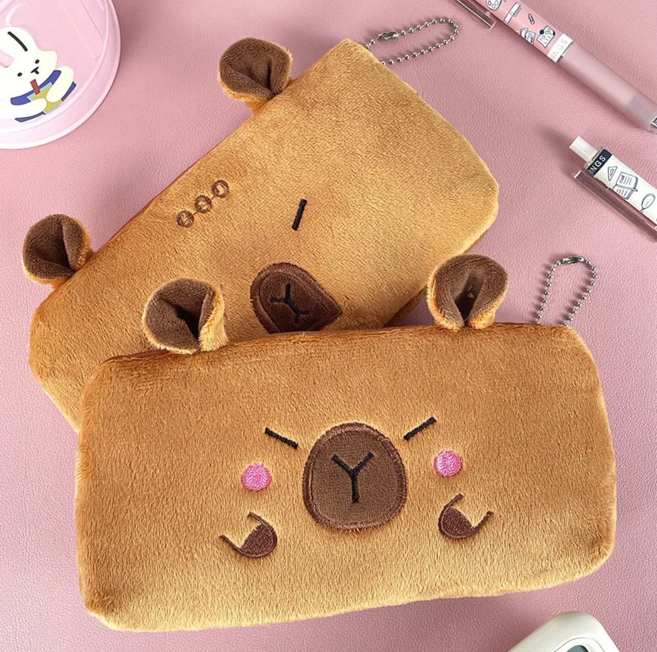 Capybara Plush Pencil Case