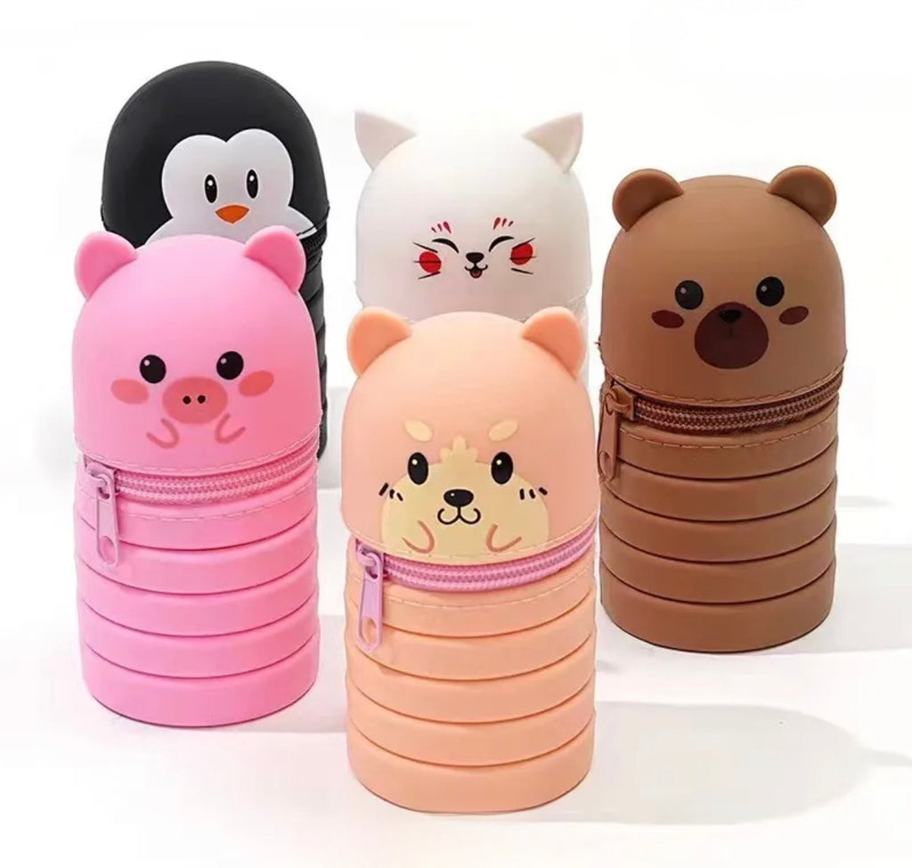 Collapsible Animal Pencil Cases – Zip & Pop