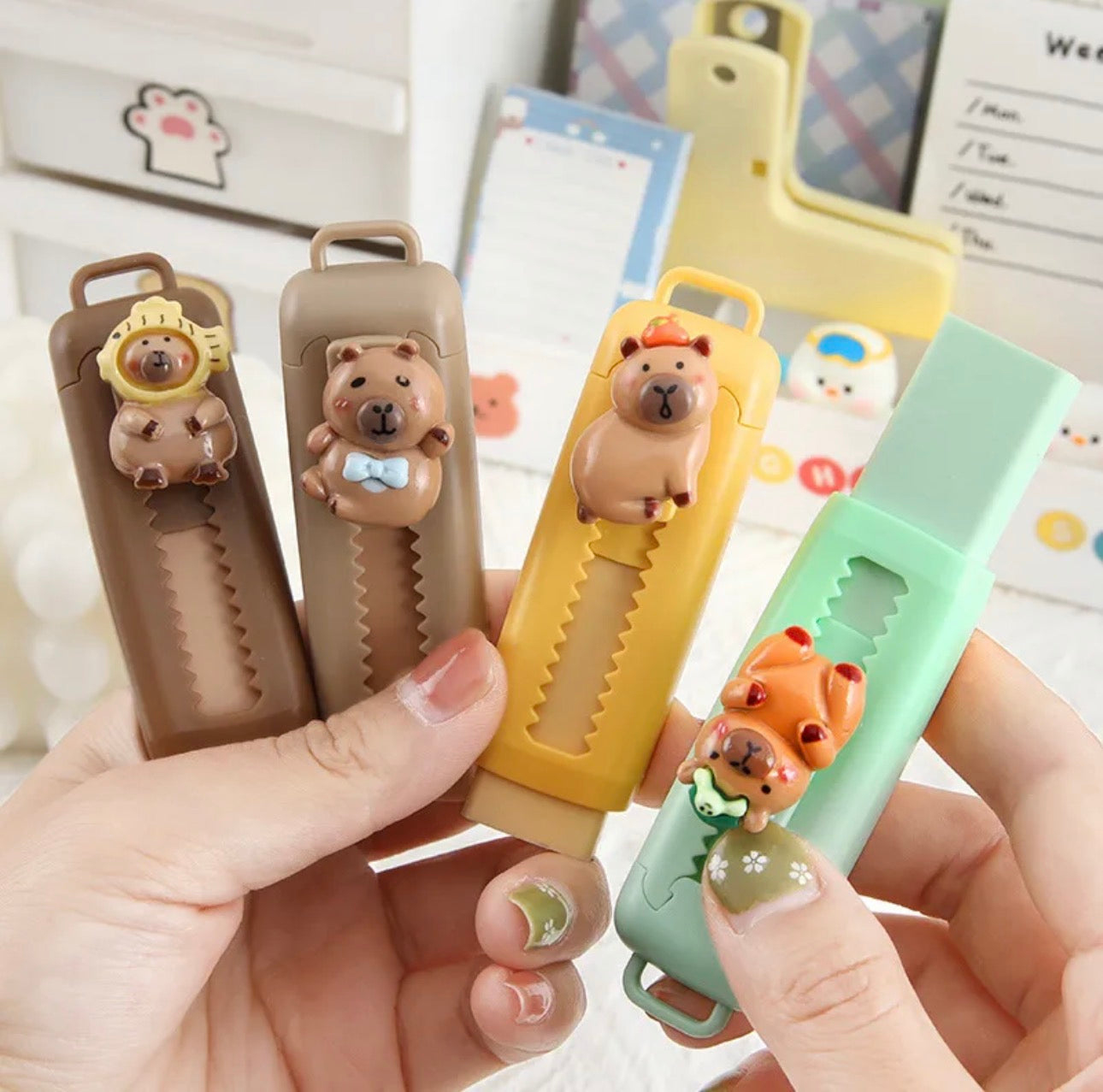 Capybara Retractable Eraser