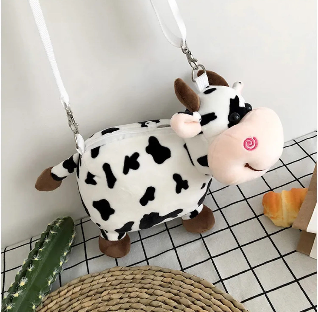 Plush Cow Bag