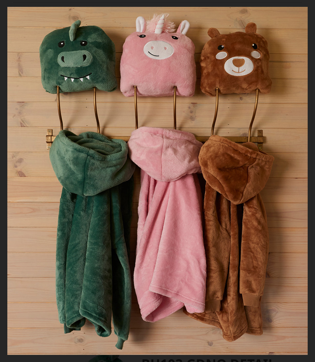 Kids Character 2 in 1 Cushion Hooded Blanket Robe