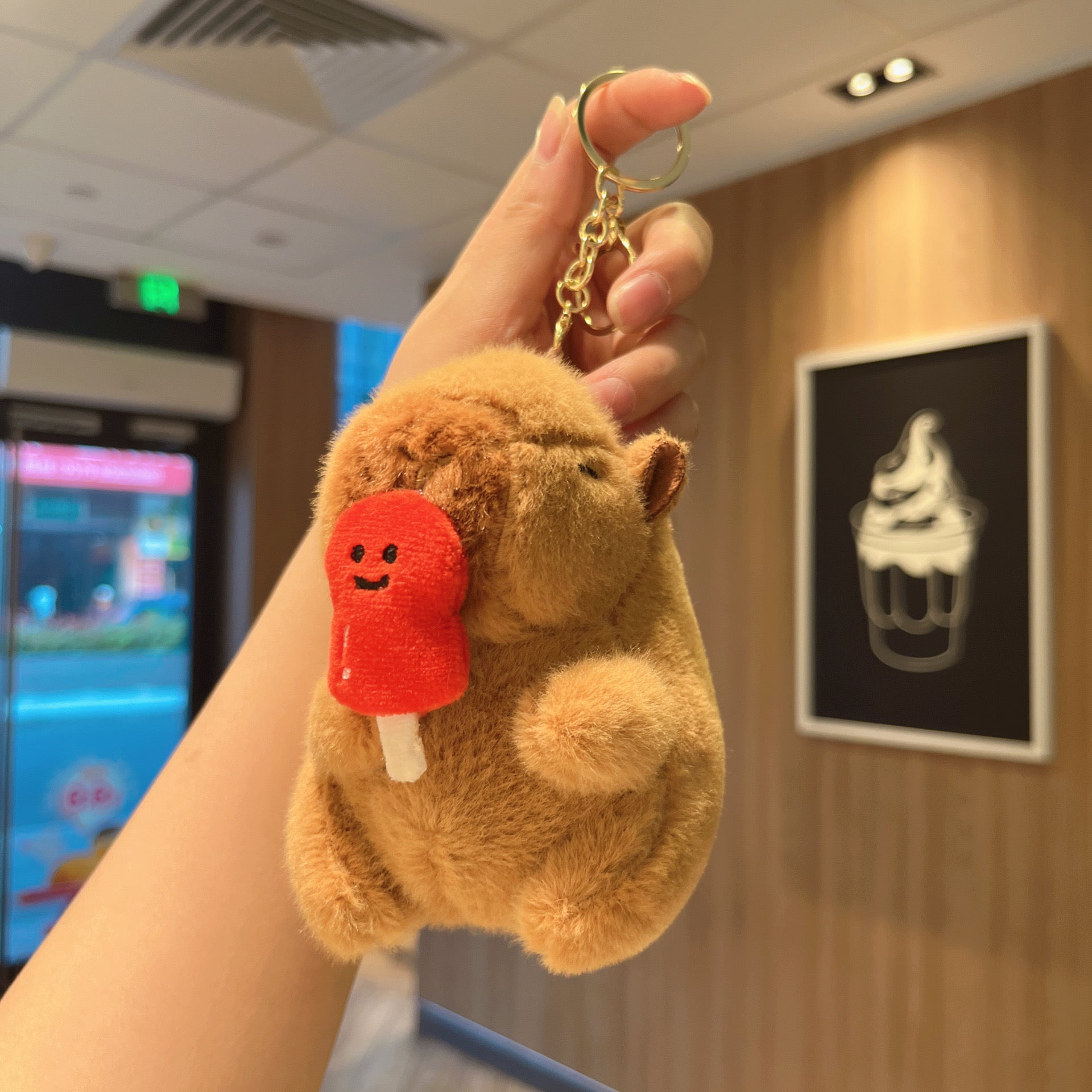 Kawaii Capybara Plush Keychain – Ice Lolly, Fish Backpack & Good Luck Backpack Designs